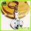 Custom Chinese Blue White Porcelain Metal Keychain