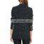 CHEFON Three button cuff stylish leopard print blazer,welt pockets blazer,fashion leopard blazer