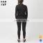 Chinese supplier oem 2017 charcoal clothing with choker neck plain sport tracksuit custom