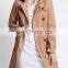 OEM fashion casual ladies belted long coat latest design for women wholesale 2016 trench coat