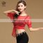 S-3106 Sexy shiny net cloth belly dance top clothes
