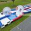 Inflatable zorb ball race track rolling down slope game