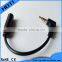 4-pole 3.5mm Right Angle M/F Stereo Audio Cable 0.1m