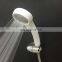 White shower water saving high pressure hand shower with water stop function shower head
