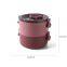 Round plastic bento lunch box container