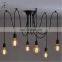 Vintage Decorative Spider Hanging Light E27 Multiple Retro Pendant Lamp