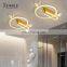 New Product Decoration Acrylic Indoor Black Gold White Contemporary LED Corridor Ceiling Light
