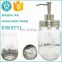 OEM ODM 300ml 450ml round liquid glass soap mason jar bottle stainless steel metal canning jar lid