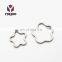 Well Designed Custom Metal Key Chain Flat Flower Shape Split Ring For Locks