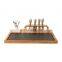 Eco Friendly Natural 100% Biodegradable Magnet Bamboo Cheese Board Cover Magnetic Knife Holder With Cutlery Set