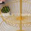 Creative Delicate New Storage Wire Layer Golden Stand Hanging Bowl 3 Tier Fruit Basket Iron
