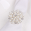 Wholesale Diamond Pearl Napkin Ring Wedding Hotel Napkin Button Holder