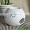 China Round Ceramic Candle Burner / Tart Oil Warmer Pure White Aroma Diffuser/Payment protection candle holder