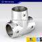 S11759A Stainless Steel 3 Holes 90 Degree Tee Rail Fitting