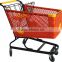 Foshan Jiabao cheap red shopping baskets with 4 wheels