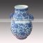 Western style blue and white floor antique vase for home display