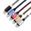 Alibaba wholesale fabric braided fashion usb cable new designer cotton micro usb data cable
