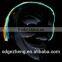 cheap glowing light EL wire earphones multi color orange gold white purple blue el wire in China
