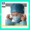 Disposable SMS Nonwoven Caps Colorful Surgical Doctor Cap In Blue