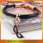 New Designs Korean Fashion Gold Mask Black Leather Cords Hook Women Bracelet
