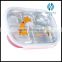 stainless steel square insulated food packaging lunch box with pp plastic cover for children                        
                                                Quality Choice