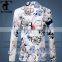 Fashion mans Long Sleeve oem factory customized fancy Printed suit design Slim Suit for men