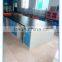 With reagent rack and sink galvanized steel lab bench
