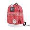 Red stylish student travel backpack bag with coated surface treatment