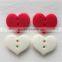 Custom Cheap Promotion High Quality Resin Plastic Heart Button