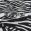 black red zebra 32F half shiny polyester print lycra swimwear fabric