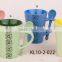 Elegent design ceramic cafe mug with spoon