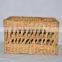 weaving Water hyacinth baskets with handle and iron frame