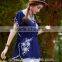 fashionable embroidory causual lady tunic top