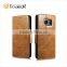ICARER Genuine Leather Wallet Case for Samsung Galaxy S7 with Card Slots and Stand Function