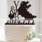 Personalized Mr and Mrs Wedding Silhouette Cake Topper Custom Last Name Topper