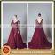 ALD06 Romantic Lace Applique Prom Dresses 2016 Long Sleeve Flor Length Long V Neck Detachable Train Prom Dress                        
                                                Quality Choice