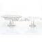 Clear Set 2 Vintage Flower Carving Round Glass Plate