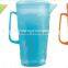 Food grade plastic pitcher and tumbler wit embossed logo set
