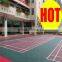 free style outdoor badminton floor,interlock composite badminton system elastic PP badminton material