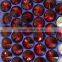 18mm dark siam color foiled revoli shape crystal stone without hole for necklace