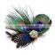 Popular party hair accessories, peacock Feathers hair clip/ hairpin