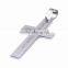 Latin American Style Pendant Jewelry Silver Cross Engraved Character JESUS Stripe Titanium Steel Pendant Chain Necklaces