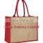Standard Size Fashionable Burlap Tote Hand Bags for Wholesale