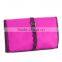 Polyester travel Hanging Toiletry roll Bag cosmetic organizer