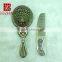 Beautiful peafowl rhinestone vanity mirror set