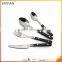 stainless steel cutlery black handle, cutlery sets 24pcs, set cutlery