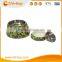 Chi-buy Green cartoon girl Detachable Dual Melamine Pet Bowl antiskid Dog cat food water Bowl,M Size:5.12"LX6.89"WX2.36"H