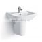 Ceramic Semi Recessed Bathroom Wash Basin