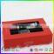 Open door Cardboard Wine Bottle Gift Box Paper Wine Packaging with Satin Insert