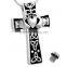 Engravable Claddagh Cross Cremation Jewelry Pendant